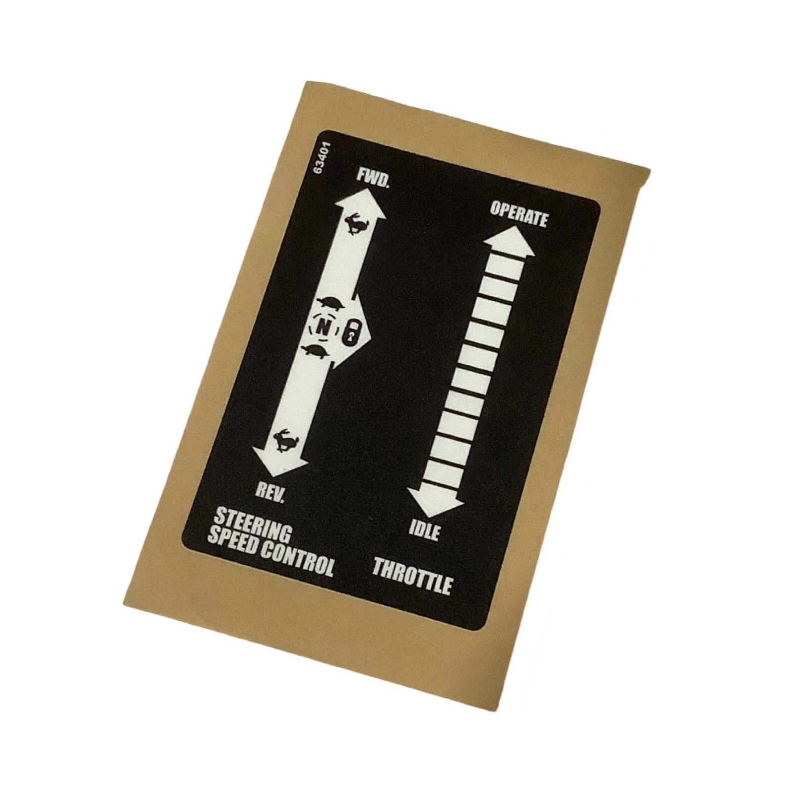Dixie Chopper 63401 DECAL-THROTTLE CONTROL