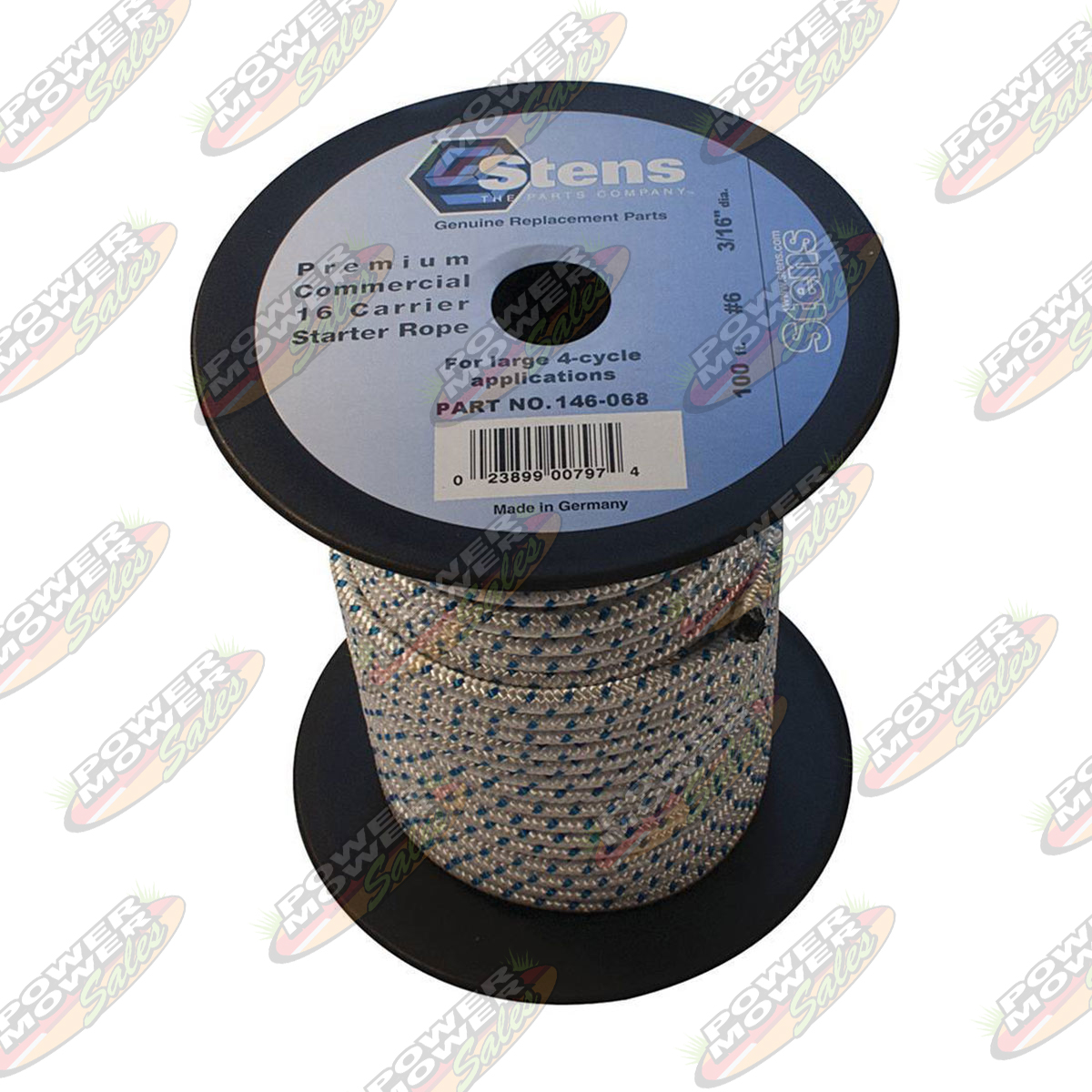 146-068 100' Solid Braid Starter Rope / #6 Solid Braid